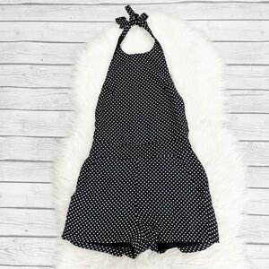Lucy Paris Black Polka Dot Romper